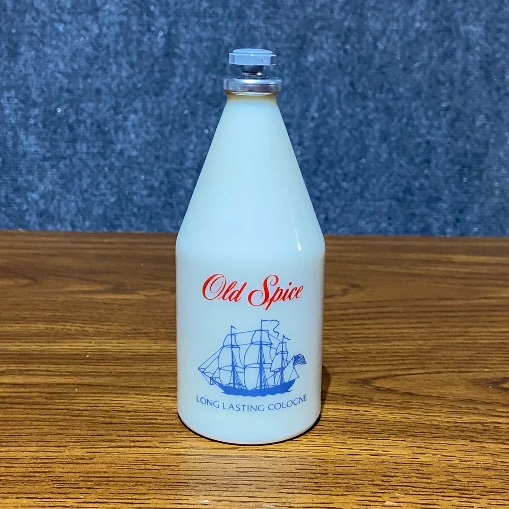 VTG NOS Shulton 80s Old Spice Long Lasting Cologne 4.25oz White Glass Bottle Box